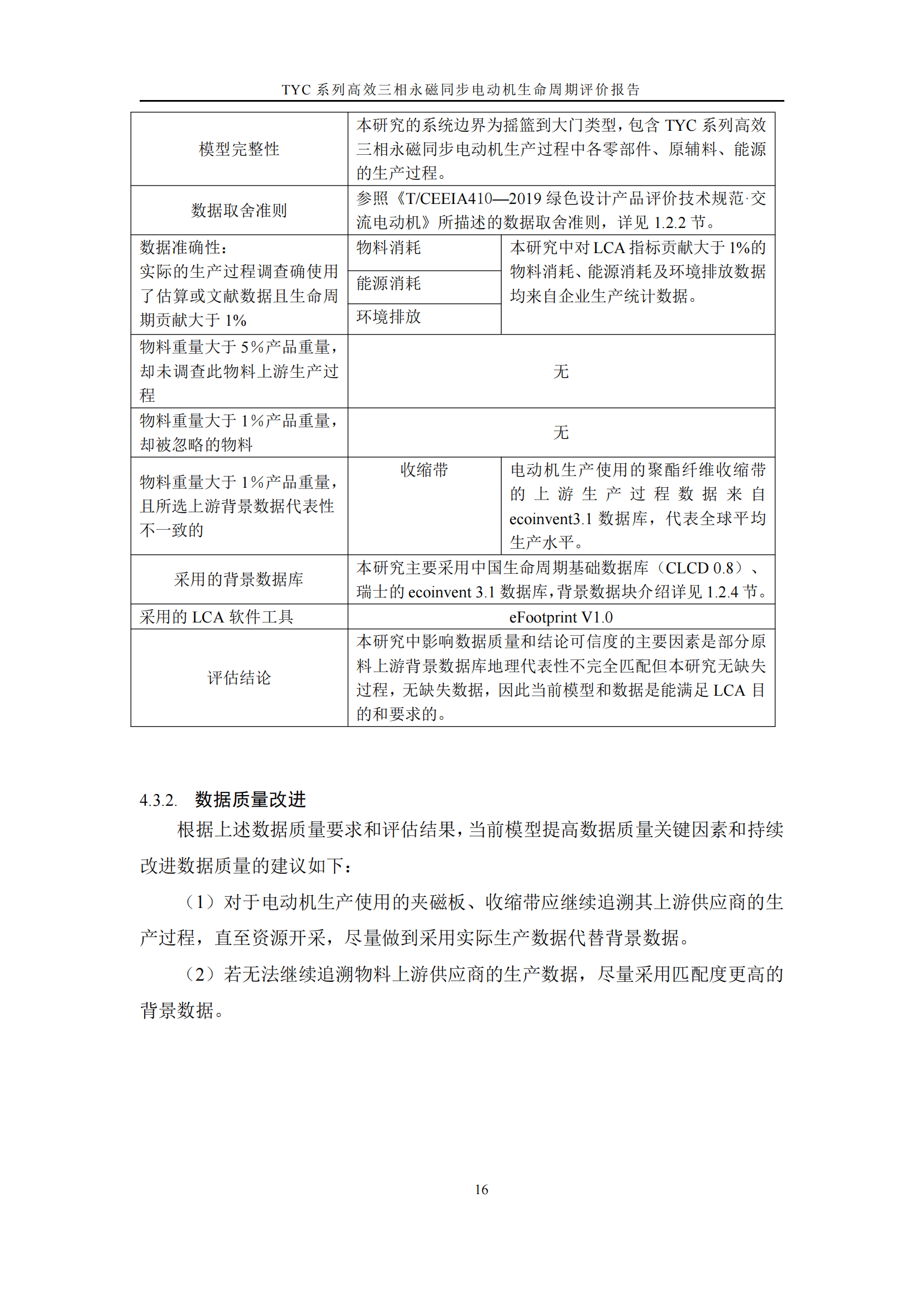 力久電機(jī)TYC系列高效三相永磁同步電動機(jī)LCA報(bào)告